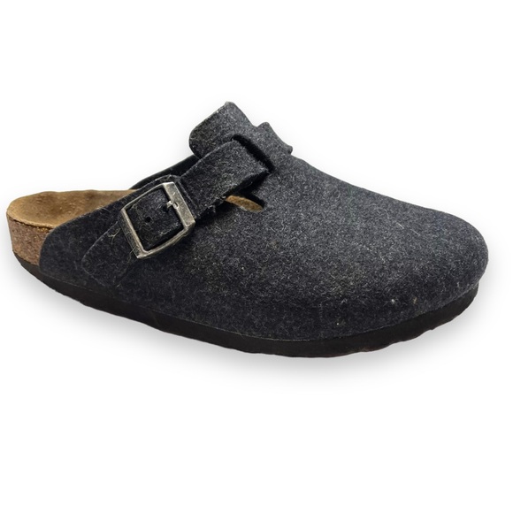 Birkenstock Shoes - Birkenstock Boston Wool Felt Clog Shoe Anthracite Dark Grey 38 US 7-7.5 FLAWED